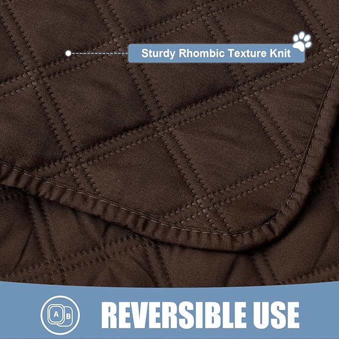 Smiry Waterproof Dog Blanket, Reversible Dog Bed Cover Pet Blanket, Soft Pet Couch Covers for Sofa Washable, Bed Couch Sofa Furniture Protector for Puppy Cat Kids (40"x80", Chocolate/Chocolate)