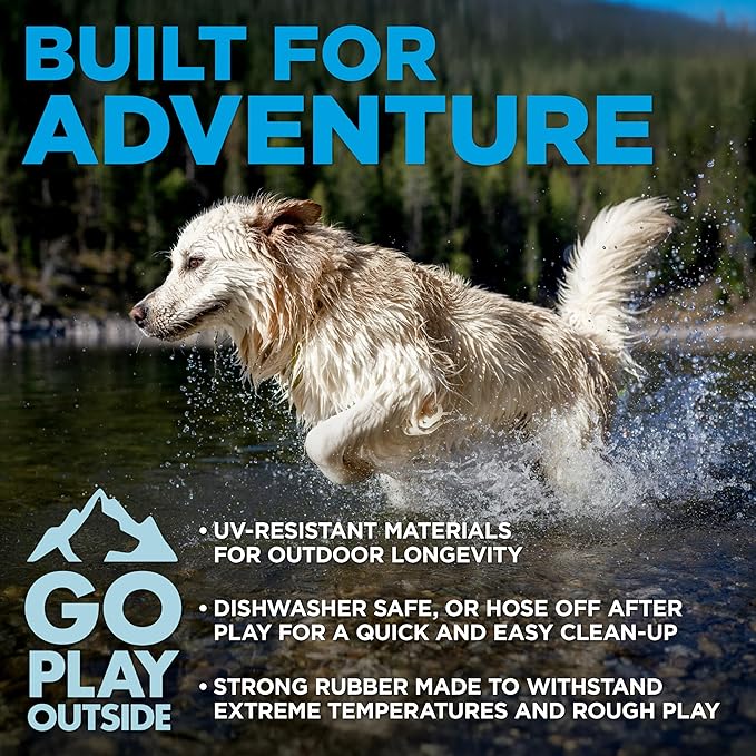 Playology Hound2O Dog Toys | Squeaky Football Toy Dogs to Chase | Green Floating Outdoor Toy - Easy to Clean and Made from Non Toxic Materials