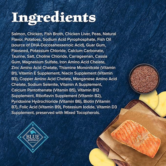 Blue Buffalo Wilderness Natural High Protein Grain Free Wet Food for Kittens, Salmon Pate, 3-oz, 24 Count