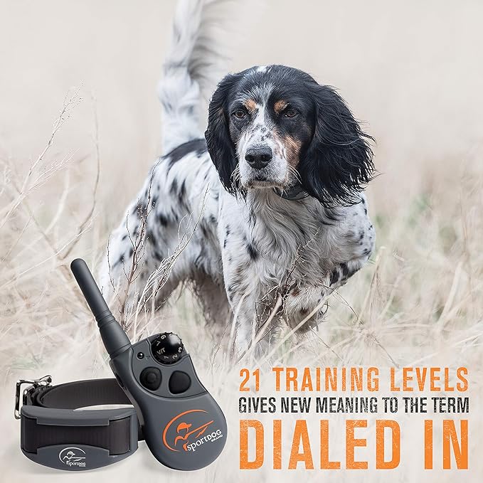 SportDOG FieldTrainer 425X - Remote Trainer Designed for Off-Leash Control & Training - 500-Yard Range - Waterproof - Quick Charge-Collar with 21 Levels of Static, Tone, & Vibration