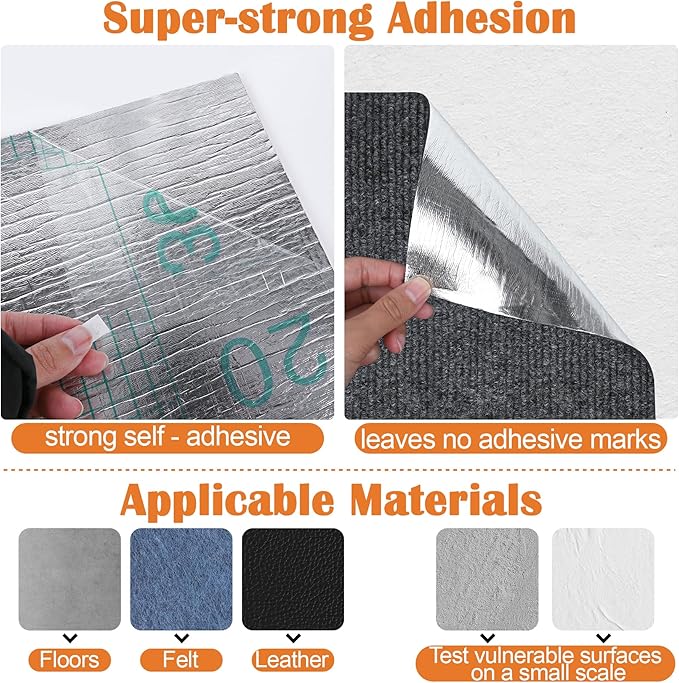 Cat Scratch Furniture Protector - 40" x 17" Trimmable Self-Adhesive Cats Claws Scratch Pads, DIY Cat Climbing Couch Protector for Scratch Post Cat Tree Replacement Indoor (Dark Gray)