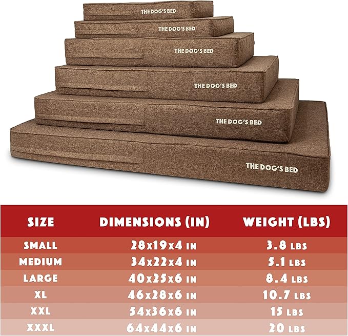 The Dog’s Bed Orthopedic Dog Bed Brown Linen Small