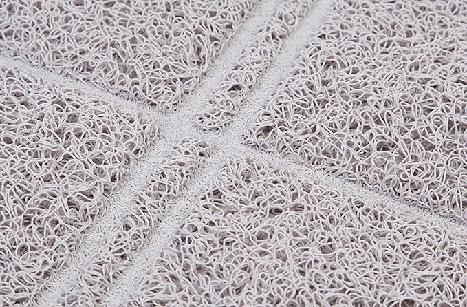 Amazon Basics Less-Mess Cat Litter Box Mat, Unscented, 24" x 35", Grey