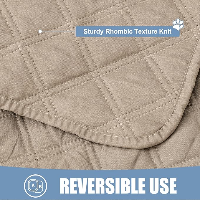 Smiry Waterproof Dog Blanket, Reversible Dog Bed Cover Pet Blanket, Soft Pet Couch Covers for Sofa Washable, Bed Couch Sofa Furniture Protector for Puppy Cat Kids (30"x53", Taupe/Taupe)