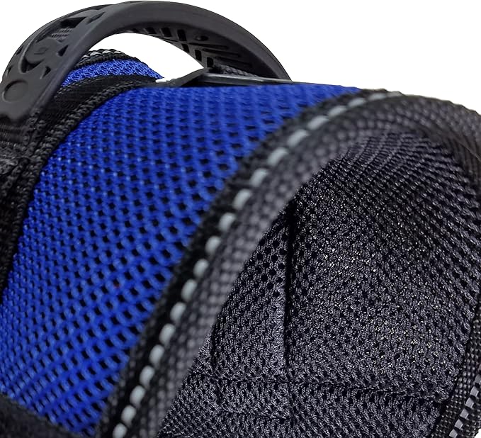 ActiveDogs Full Service Dog Kit - Medium Blue - Service Vest Harness with Handle, ID Holder, ADA Cards, Medical Alert Keychain, Leash & Patches