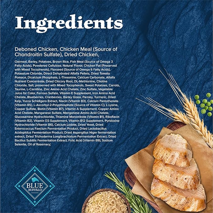 Blue Buffalo Wilderness Natural High-Protein Healthy Weight Dry Food for Adult Dogs, Chicken Recipe, 28-lb. Bag