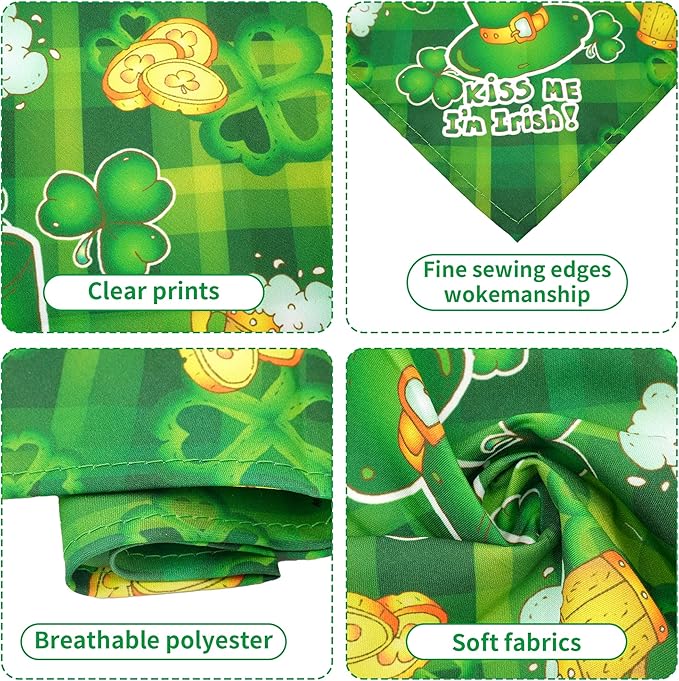 7 Pcs Holiday Dog Bandanas for Small Dogs Hemming Seam Edge Holiday Dogs Bandanas Medium Puppy Halloween Scarfs Large Cats Grooming M