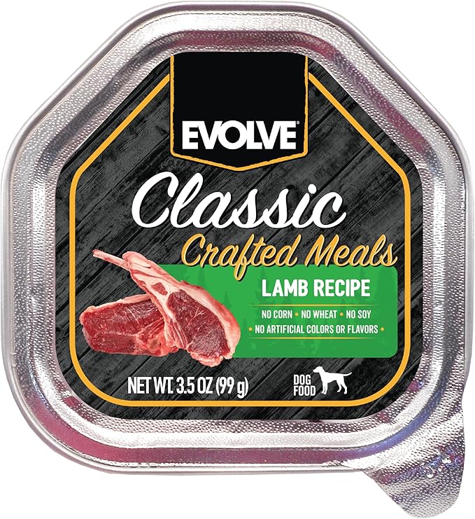 Evolve Classic Crafted Meals Lamb Recipe Wet Dog Food | 3.5 oz - 15 Pack