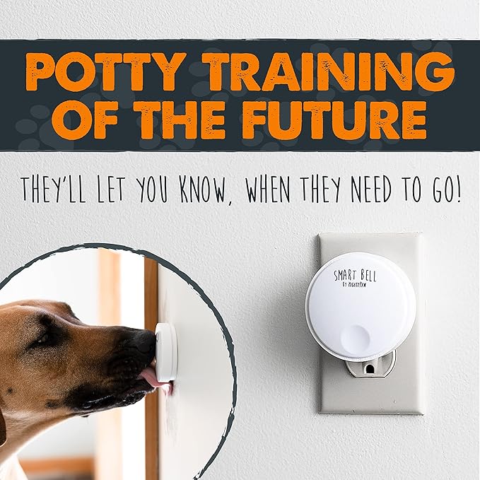 Mighty Paw Smart Bell 2.0 – Potty Training Button for Dogs & Puppies – Train Your Dog to Ring The Bell – Wireless Pet Communication (1 Pack)