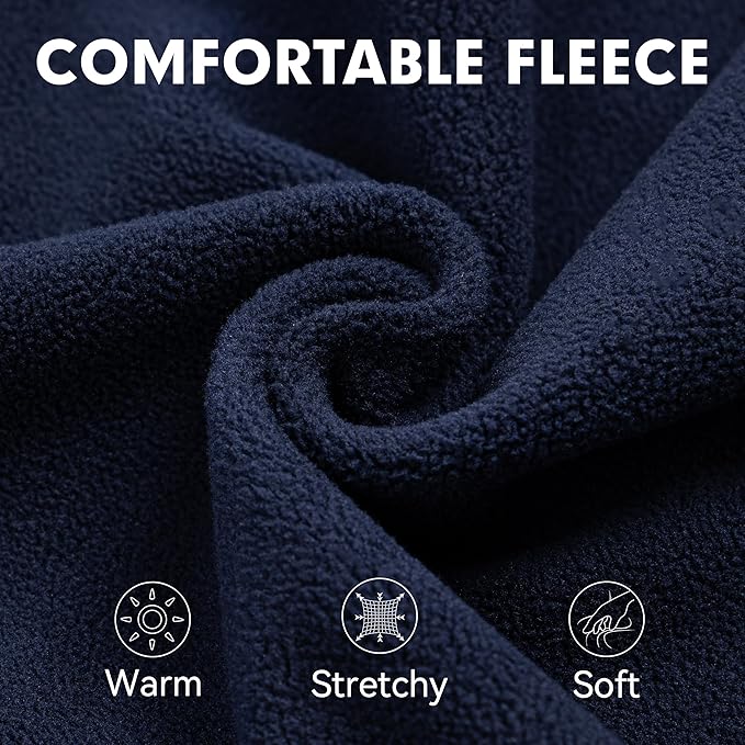 cyeollo Fleece Dog Sweater, Turtleneck Dog Sweatshirt Stretchy Pullover Fleece Vest Warm Winter Fall Clothes for Small Dogs Boy Pet Apparel, Navy Blue M