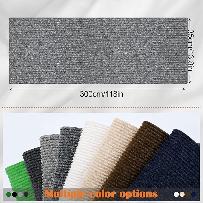 Cat Scratch Furniture Protector - 118" x 13.8" Trimmable Self-Adhesive Cats Claws Scratch Pads, DIY Cat Climbing Couch Protector for Scratch Post Cat Tree Replacement Indoor (Light Gray)