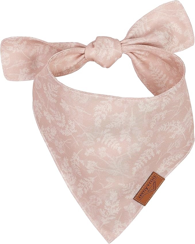 Remy+Roo Dog Bandanas - 4 Pack | Shannon Set | Premium Durable Fabric | Unique Shape | Adjustable Fit | Multiple Sizes Offered (Large), Pink, White, Cream, Tan, Beige, Blush, Mauve