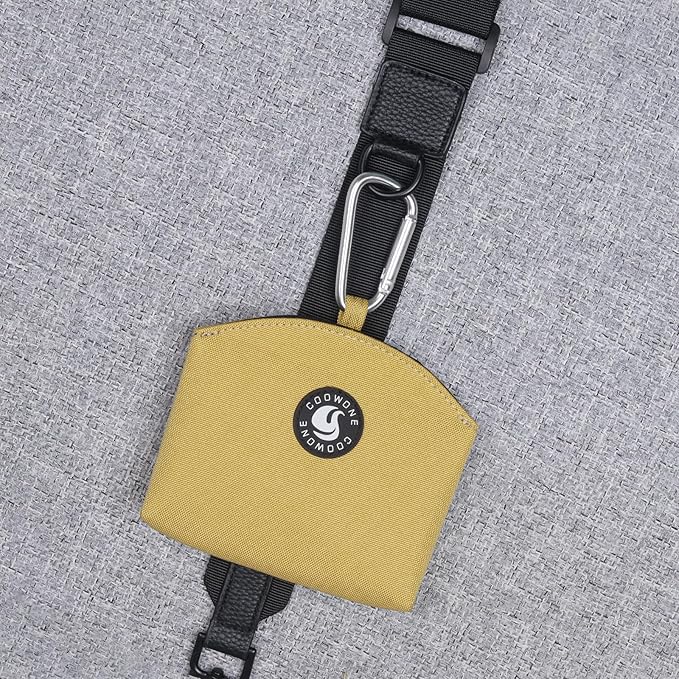 COOWONE Dog Treat Pouch Magnetic Closure Small Dog Training Treat Pouch Pocket Sized Small Dog Treat Pouch with Clip (Khaki)