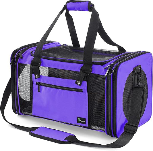 Soft-Sided Pet Carrier for Cats Small Dogs of 15 Lbs Medium Purple