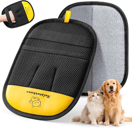 Pet Hair Removal Glove，2025 Newly Upgraded Reusable Magic Brush Pet Hair Remover Glove for Cats & Dogs，Pet Hair Remover Tool for Couch,Curtain, Clothing, Carpet, Car Seat (1Pcs)