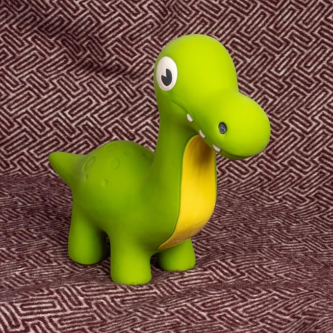 Rexy Dinosaur Latex Soft Chew and Squeak Toy - Food Grade Latex Dog and Puppy Toy