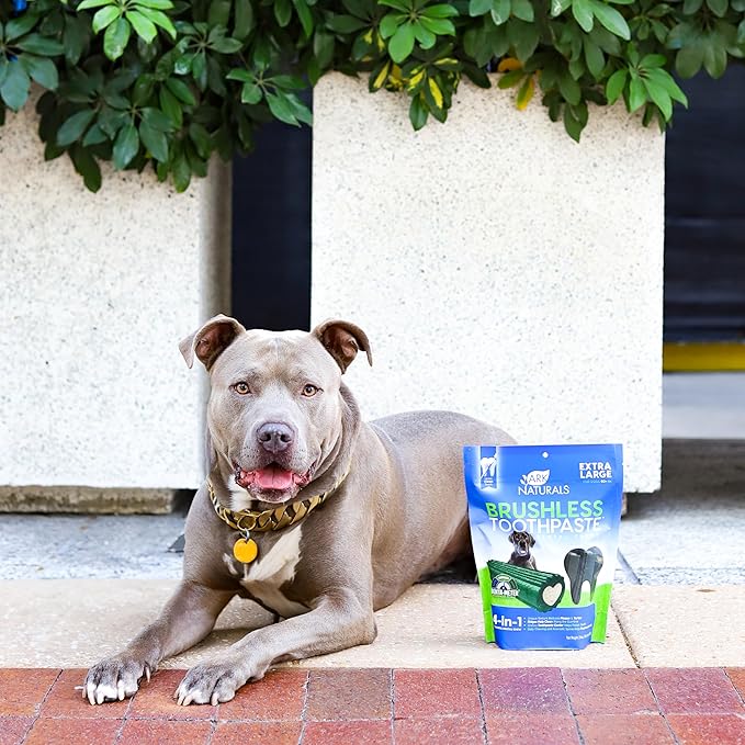 Ark Naturals Brushless Toothpaste, Dog Dental Chews for Extra Large Breeds, Freshens Breath, Unique Texture Helps Reduce Plaque & Tartar, 24oz, 6 Pack