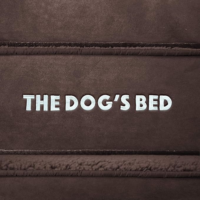 The Dog’s Bed Orthopedic Dog Bed Medium Brown Plush, Premium Memory Foam, Pain Relief: Arthritis, Hip & Elbow Dysplasia, Post Surgery, Lameness, Waterproof Washable Cover