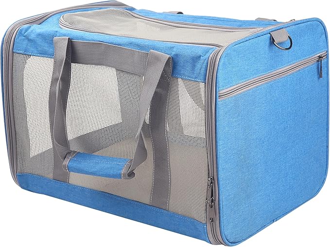 ATVobi Portable Cat Carrier for Small to Large Cats - Soft, Airline Approved, Blue