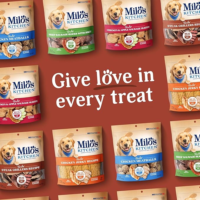 Milo's Kitchen Homestyle Dog Treats, Steak Grillers, 18 Ounce, High Protein, No Artificial Flavors
