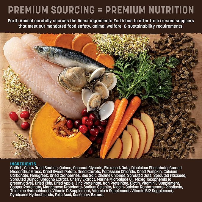 Earth Animal Wisdom Air-Dried Dog Food | From the Sea Recipe Premium Natural Dog Food | All Breeds & Ages | Made in The USA | 2 Pound Bag