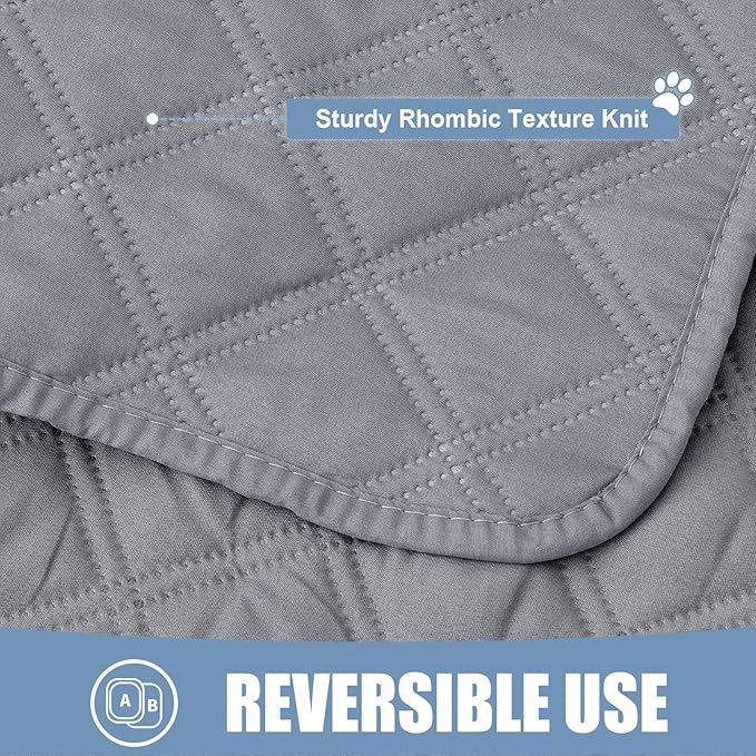 Smiry Waterproof Dog Blanket, Reversible Dog Bed Cover Pet Blanket, Soft Pet Couch Covers for Sofa Washable, Bed Couch Sofa Furniture Protector for Puppy Cat Kids (40"x90", Grey/Grey)