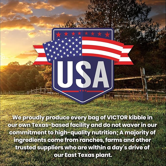 VICTOR Super Premium Dog Food – Select Ocean Fish Formula with Salmon – Omega-3 and Omega-6 Enriched Gluten-Free Dry Kibble for All Normally Active Dogs of All Life Stages, 15lbs