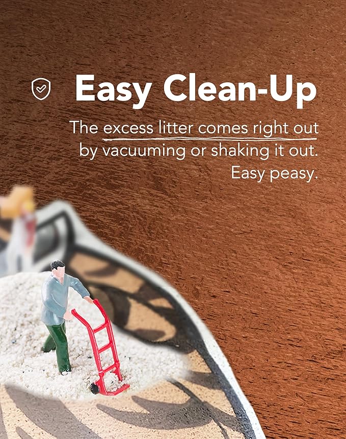 Lukamoo® Cute Cat Litter Mat (30''x20''), Extra-Large/XL, for Kitty Litter & Cute Cat Litter Box, Litter Trapping Mat (Large (30'' x 20''), Retro Television)