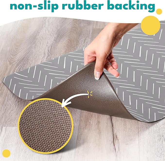 NALALAS Large Dog Mat for Food and Water, Cat Feeding Mat | Large Waterproof Dog Bowl Mat | Non-Slip Pet Food Mat for Floors | Pet Mats for Food and Water | Easy to Clean