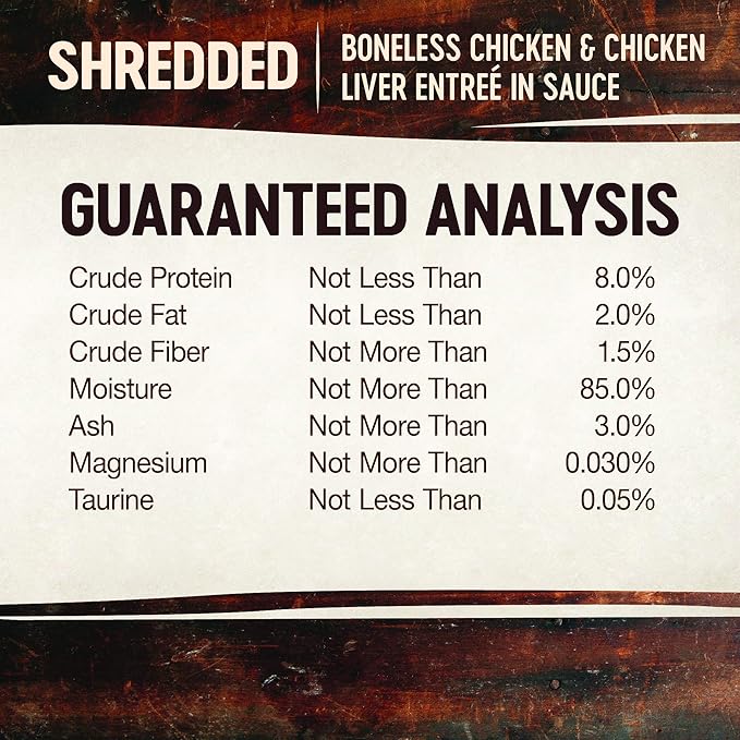 Wellness CORE Signature Selects Shredded Adult Wet Cat Food, Natural, Protein-Rich, Grain Free, 5.3 Ounce, 12 Pack (Chicken & Chicken Liver)