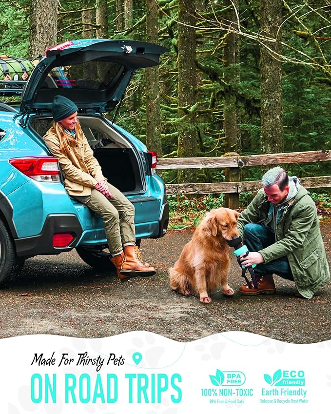 Lesotc Dog Water Bottle, Portable Dog Water Dispenser, Leak Proof Dog Travel Water Bottle Pet Water Bottle for Outdoor Walking, Hiking, Travel, BPA-Free, Lightweight