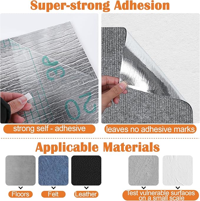 Cat Scratch Furniture Protector - 100" x 13.8" Trimmable Self-Adhesive Cats Claws Scratch Pads, DIY Cat Climbing Couch Protector for Scratch Post Cat Tree Replacement Indoor (Light Gray)