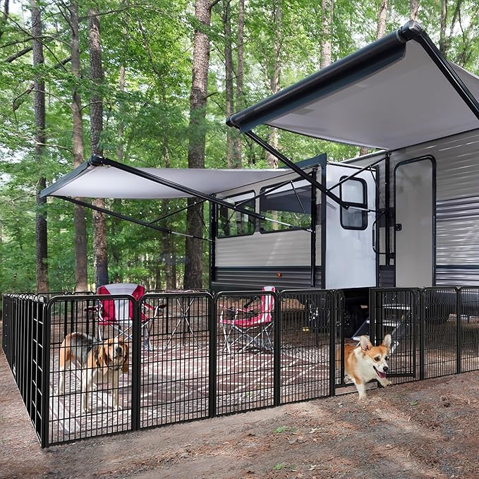 Yaheetech Dog Playpen Outdoor, 32 inch 6 Panels Dog Pen Indoor Heavy Duty Puppy Exercise Pen Metal Pet Fence for RV Camping/Yard/Garden