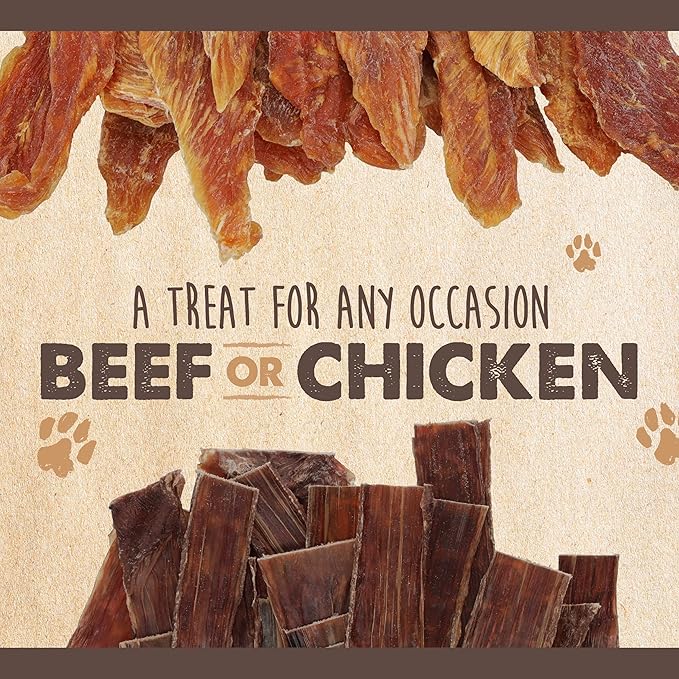 Mighty Paw Naturals Chicken Jerky Dog Treats | Chicken Jerky for Small, Medium and Large Breeds. All Natural Dog Treats. Natural Chews Treat for Large Pets, and Puppies. 14 oz