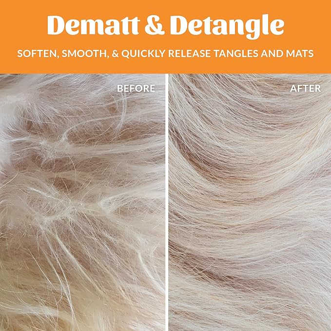 Skout's Honor Probiotic Pet Detangler Spray - Hydrating & Conditioning w/Avocado Oil, 97% Natural, Paraben & Sulfate-Free, softens for a More brushable Coat, Daily Use, 8oz, Honeysuckle