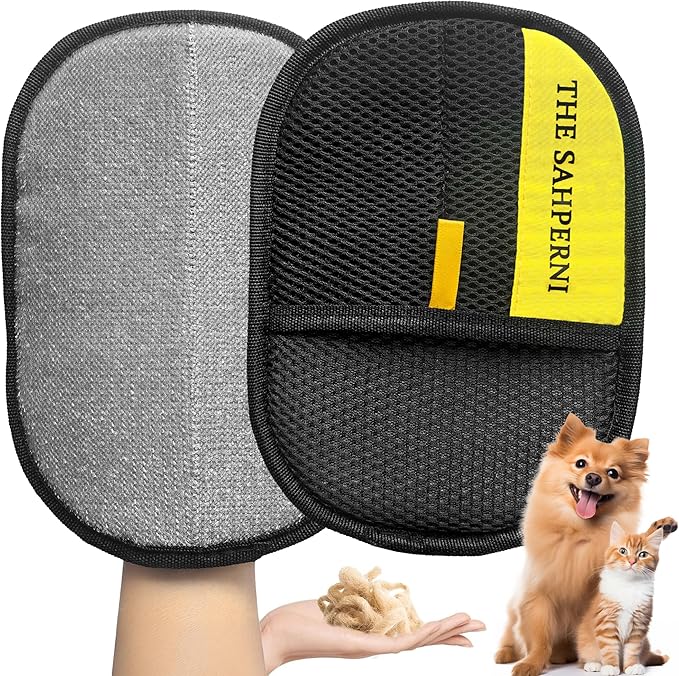 Pet Hair Removal Glove, 1 Pcs Electrostatic Gloves Pet Hair for Cats & Dogs, Washable - Reusable Static Pet Hair Remover Gloves, Efficient Magic Pet Grooming Glove, Remove Cat/Dog Fur From Clothing