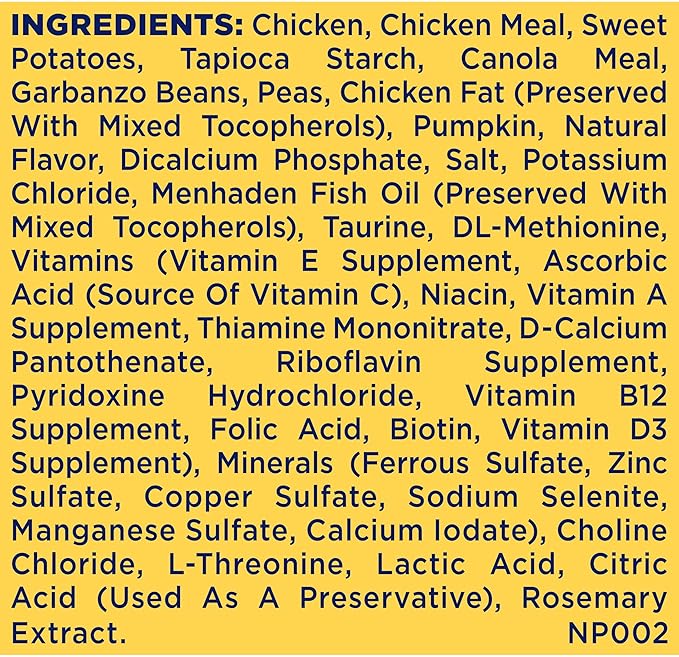 Nature's Recipe Grain Free Puppy Dry Dog Food, Chicken, Sweet Potato & Pumpkin Recipe, 4 lb. Bag