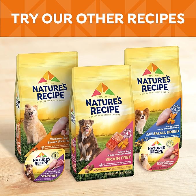 Nature′s Recipe Lamb, Barley & Brown Rice Recipe Dry Dog Food, 12 lb. Bag