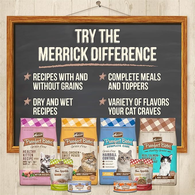 Merrick Purrfect Bistro Grain Free Premium Soft Canned Pate Adult Wet Cat Food, High Protein Chicken Recipe - (Pack of 24) 5.5 oz. Cans