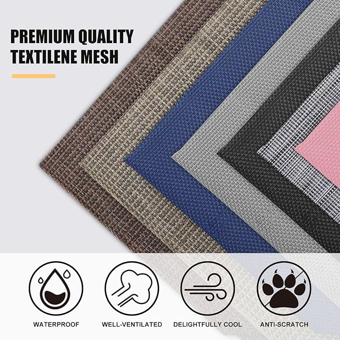 Veehoo Chew Proof Elevated Dog Bed - Cooling Raised Pet Cot - Rustless Aluminum Frame and Durable Textilene Mesh, Unique Designed No-Slip Feet for Indoor or Outdoor Use, Grey, X-Large, CWC2002