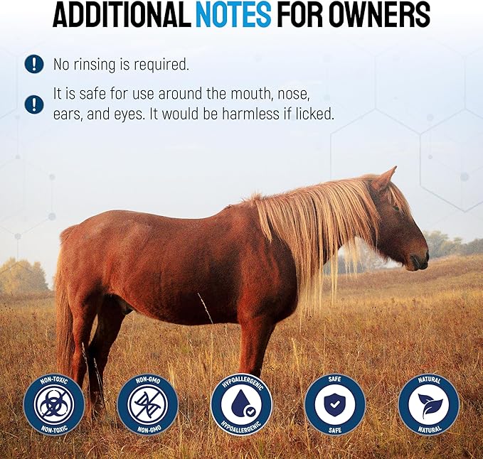 Horse Wound Care Spray with Silver – Wounds, Scratches, Cuts, Abrasions, Itching, Hot Spots, Skin Irritation – First Aid Solution and Breeds – 4 Oz