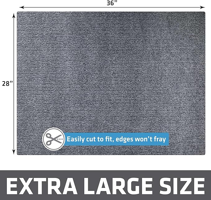 Drymate Cat Litter Trapping Mat, (Ridged Design), Traps Litter & Mess from Box, Soft on Kitty Paws, Absorbent, Waterproof, Urine-Proof, Machine Washable, Durable, (USA Made) (28" x 36")