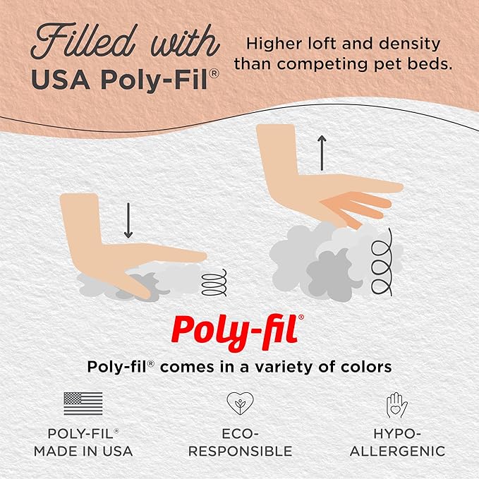 Best Friends by Sheri Original Calming Donut Dog and Cat Bed, Shag Faux Fur, Taupe, (23in x 23in) - Anxiety Relief for Pets Up to 25 lbs