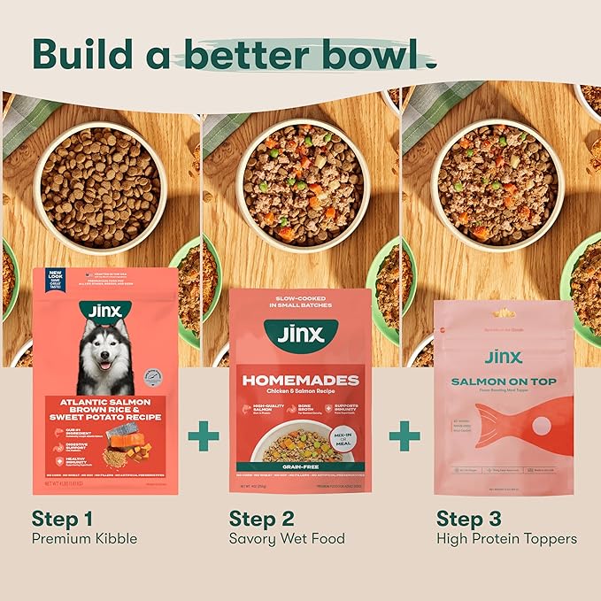 Jinx Premium Dry Dog Food, for All Lifestages - Real Salmon, Brown Rice & Sweet Potato Kibble with Superfoods for Immune Support & Probiotics for Digestive Support - No Fillers - 11.5lb