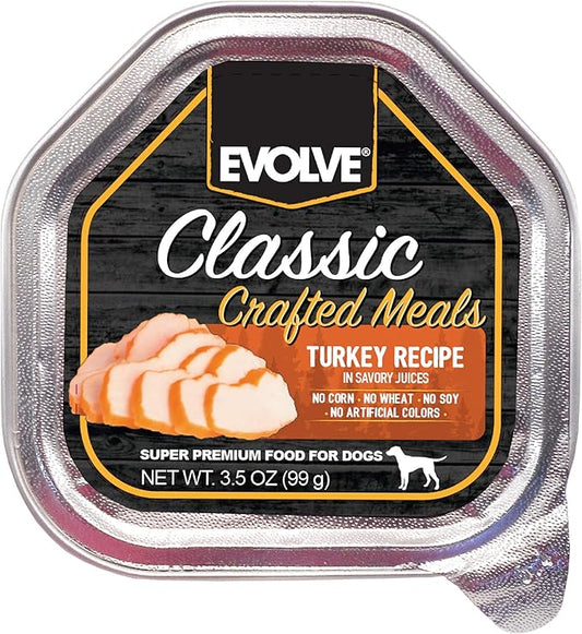 Evolve Classic Crafted Meals Turkey Recipe Dog Food (Pack of 15)