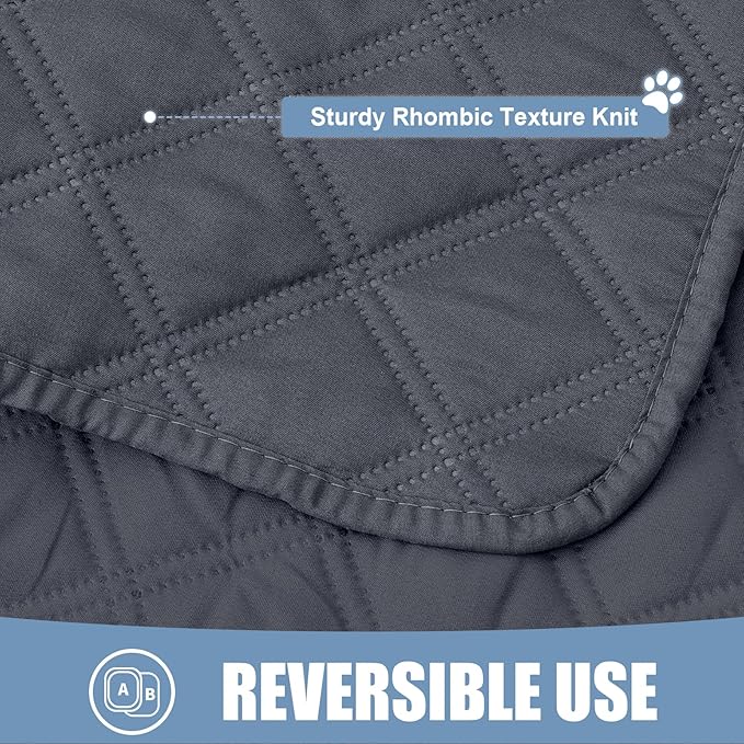 Smiry Waterproof Dog Blanket, Reversible Dog Bed Cover Pet Blanket, Soft Pet Couch Covers for Sofa Washable, Bed Couch Sofa Furniture Protector for Puppy Cat Kids (40"x90", Dark Grey/Dark Grey)
