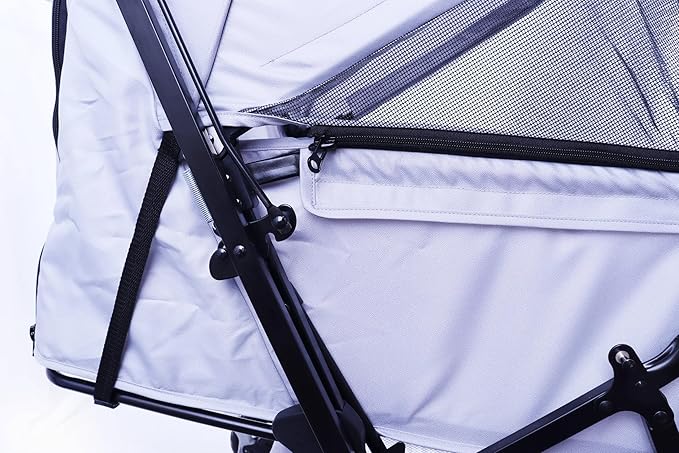 Reversible Pet Stroller (4 Wheels for Cats and Dogs) for Small and Medium Pets up to 33 lbs.Gray