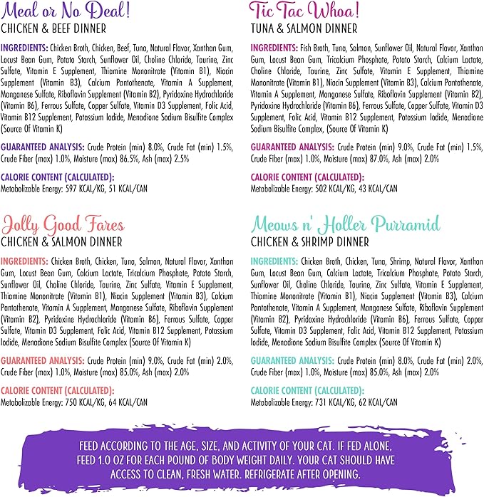 Weruva Wet Cat Food, Grand Prize Patés Variety Pack, 3oz Can, Pack of 12