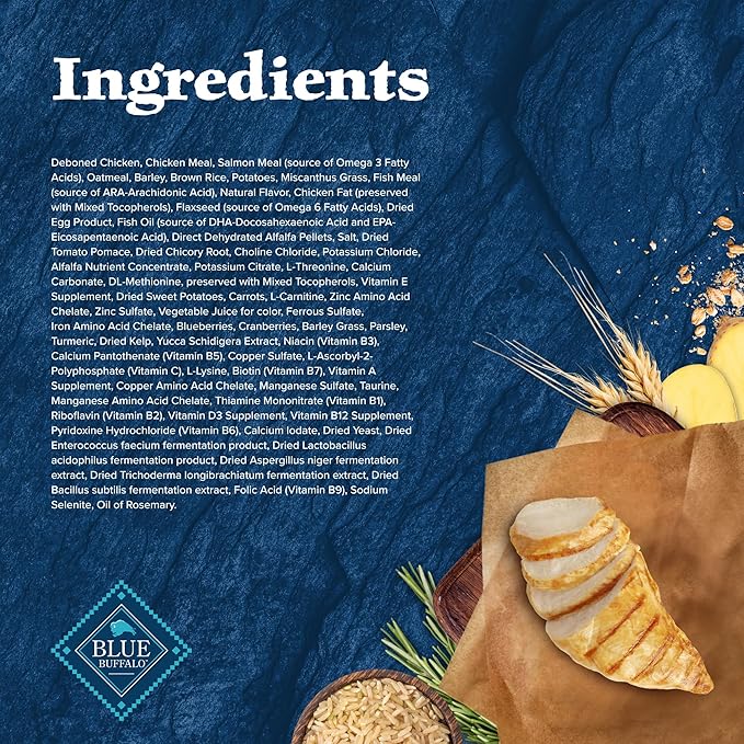 Blue Buffalo Wilderness High-Protein Dry Dog Food for Large Breed Puppies, Made in The USA with Natural Ingredients Plus Wholesome Grains, Chicken, 24-lb Bag.