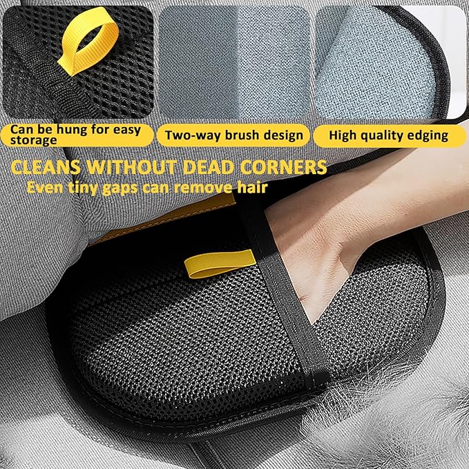 The Magic Pet Brush Hair Remover, Acssart Pet Hair Removal Glove, Electrostatic Pet Hair Removal Glove, Reusable Grooming Mitt for Cats & Dogs, Perfect for Furniture, Sofa, Carpet & Car (1PCS)
